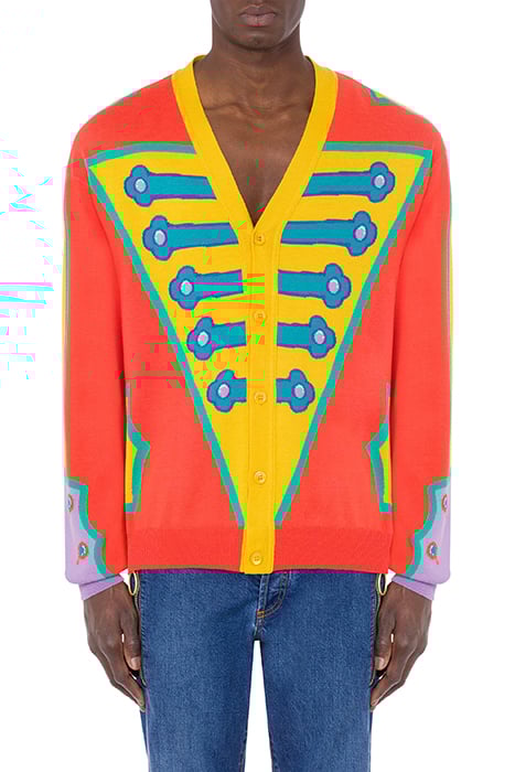 TROMPE L'ŒIL WOOL CARDIGAN MULTICOLOR 1