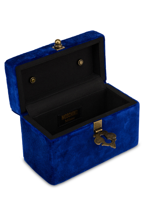 SMALL VELVET BAG HANDLE WITH CARE BLUE 3