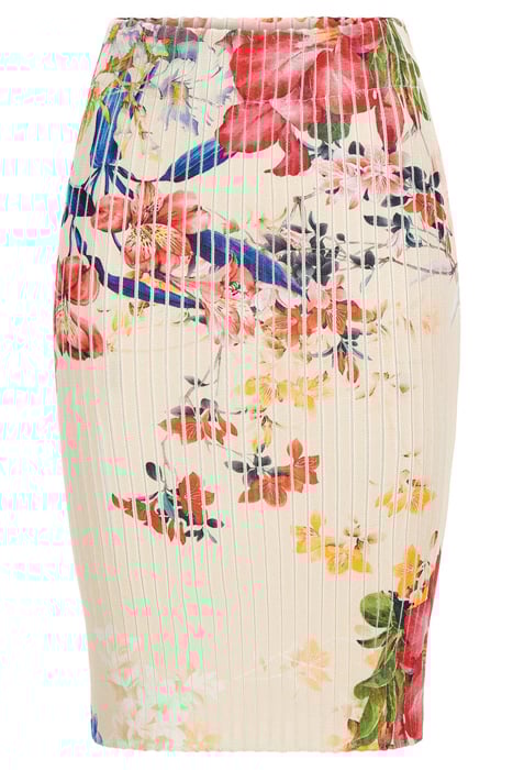 GINGER RIB PRINTED GLORIOUS GARDEN MINI SKIRT 4