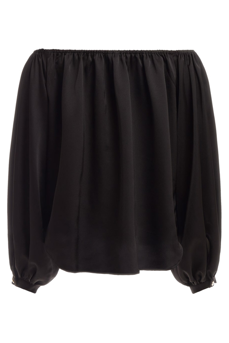 CANDICE OFF SHOULDER JET BLACK BLOUSE 2