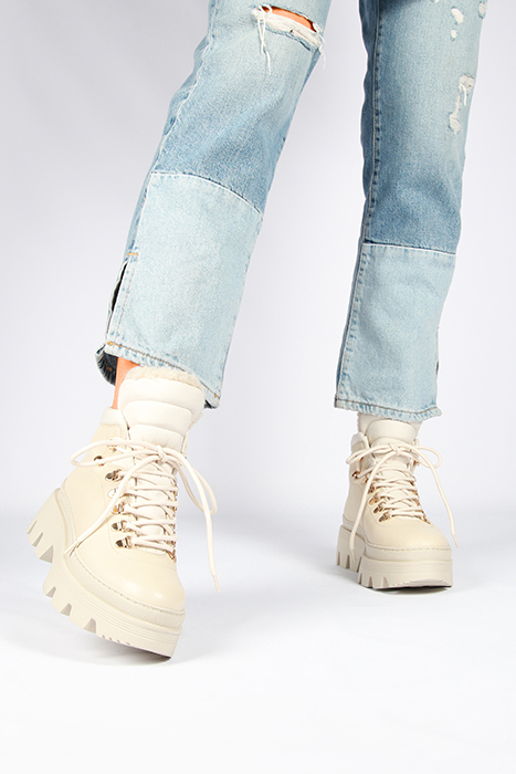 BLACKSTONE - SAGA - AL405 ALMOND MILK - LACE-UPS 4