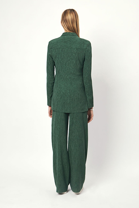 CANDICE PLISSÉ SHIRT DEEP EMERALD 2