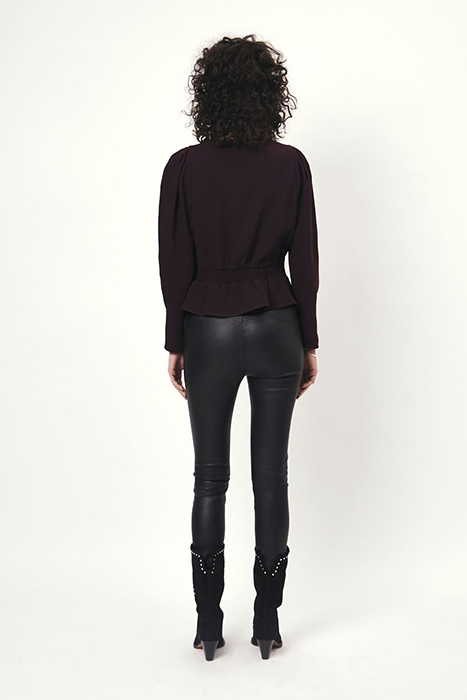 SAWYER PEPLUM TOP DARK GRAPE 2