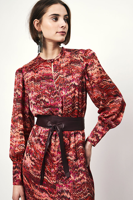 SHADOW PRINTED MIDI DRESS MULTICOLOUR 4