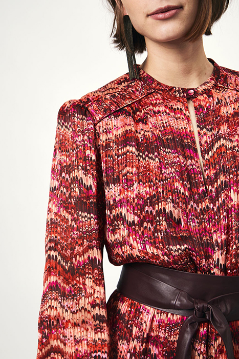 SHADOW PRINTED MIDI DRESS MULTICOLOUR 5