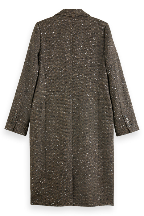 SINGLE BREASTED HERRINGBONE SEQUIN COAT SEQUIN HERRINGBONE 4