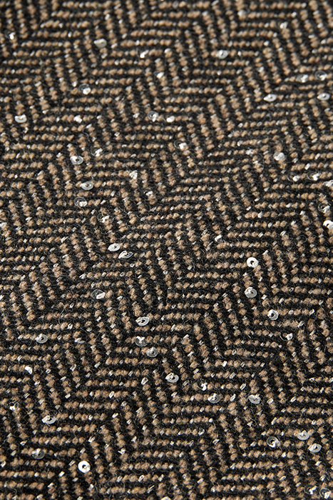 SINGLE BREASTED HERRINGBONE SEQUIN COAT SEQUIN HERRINGBONE 6