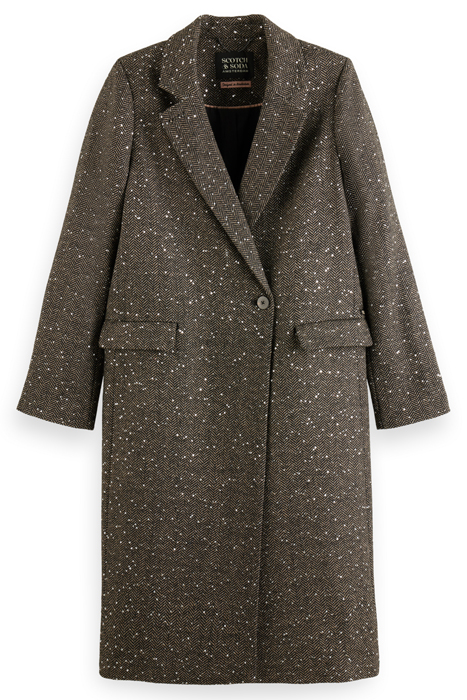 SINGLE BREASTED HERRINGBONE SEQUIN COAT SEQUIN HERRINGBONE 3
