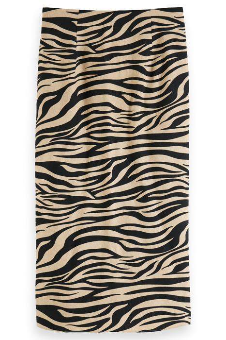 HIGH RISE WRAP MIDI SKIRT TIGER 2