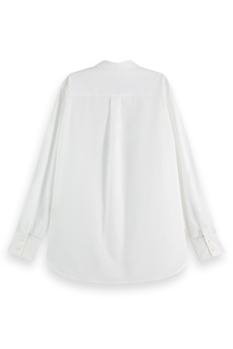 COLLARLESS RELAXED FIT SHIRT WHITE 2