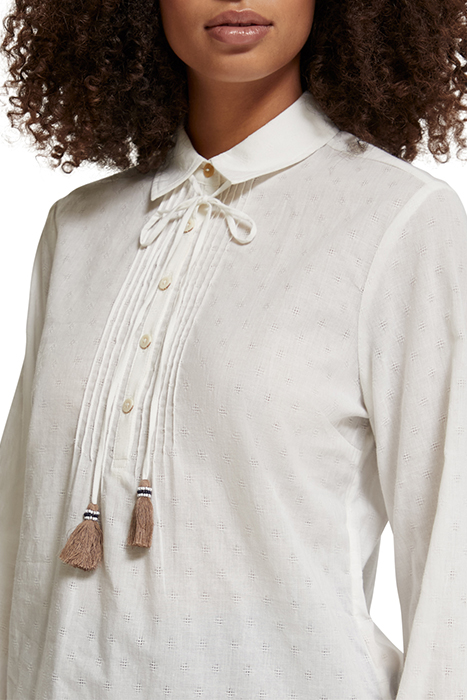 PIN TUCK BIB TOP WHITE 6