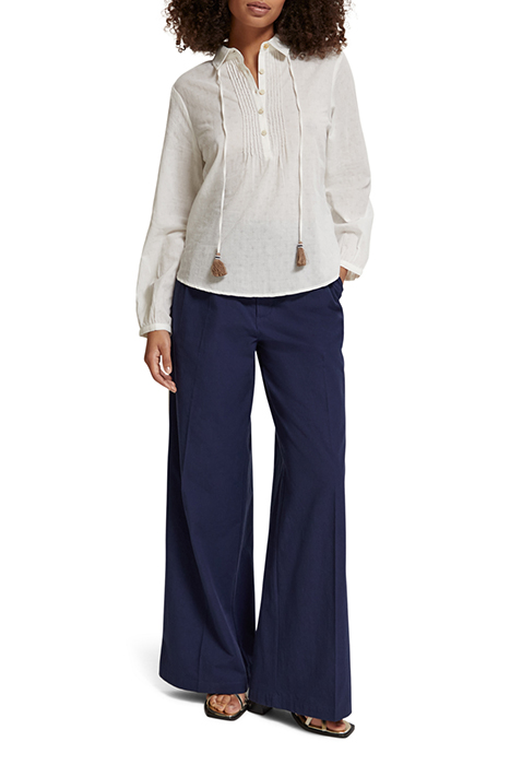 PIN TUCK BIB TOP WHITE 3