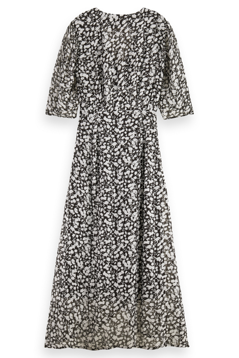 MIDI DRESS WITH DRAPED KNOT DETAIL ANCHOR FLORAL 4