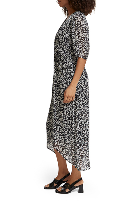 MIDI DRESS WITH DRAPED KNOT DETAIL ANCHOR FLORAL 6