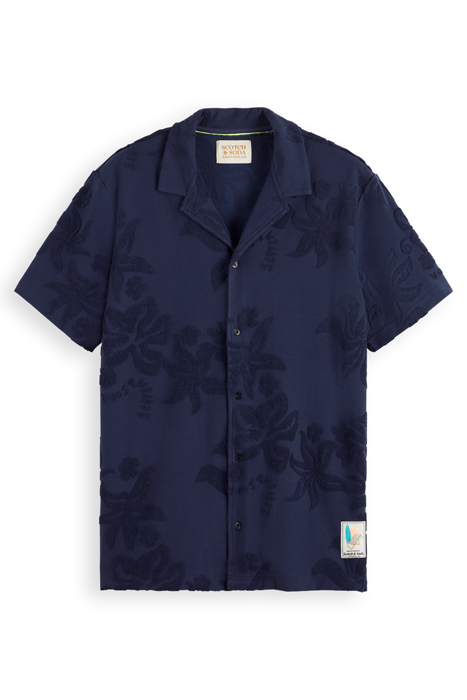 TERRY JACQUARD SHORT SLEEVE SH NAVY BLUE 4