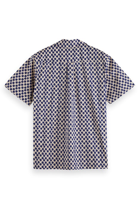 PRINTED SHORT SLEEVE SHIRT POLKA NAVY BLUE 2
