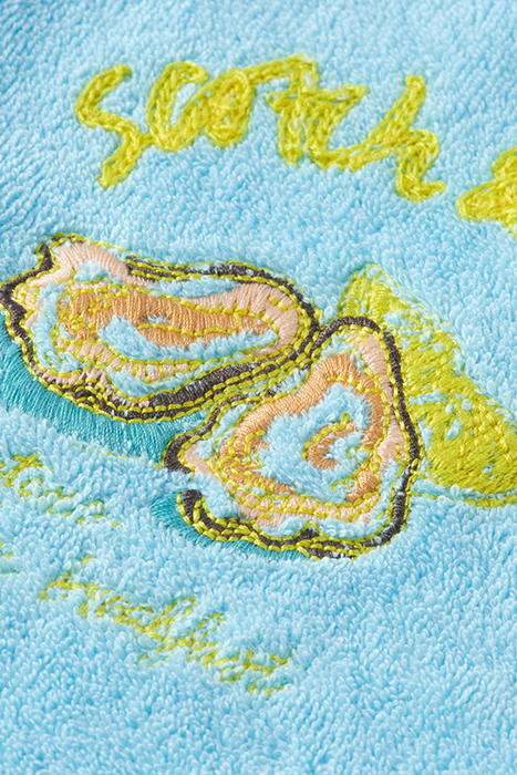 SOLID TOWELLING SHIRT WASHED NEON BLUE 8