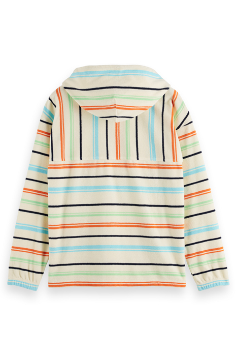 TOWELLING STRIPED HOODIE MULTICOLOUR STRIPE 5