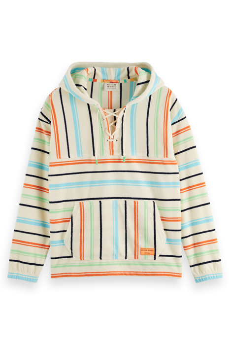 TOWELLING STRIPED HOODIE MULTICOLOUR STRIPE 4