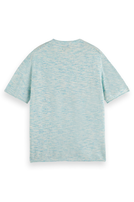 SHORT-SLEEVED KNITTED TEE WASHED NEON BLUE 2