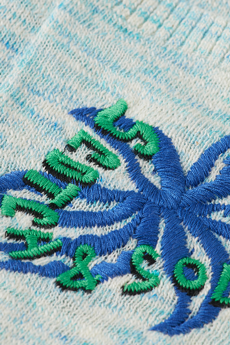 SHORT-SLEEVED KNITTED TEE WASHED NEON BLUE 3