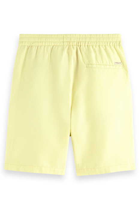 FAVE- COTTON/LINEN TWILL BERMU WASHED NEON YELLOW 5