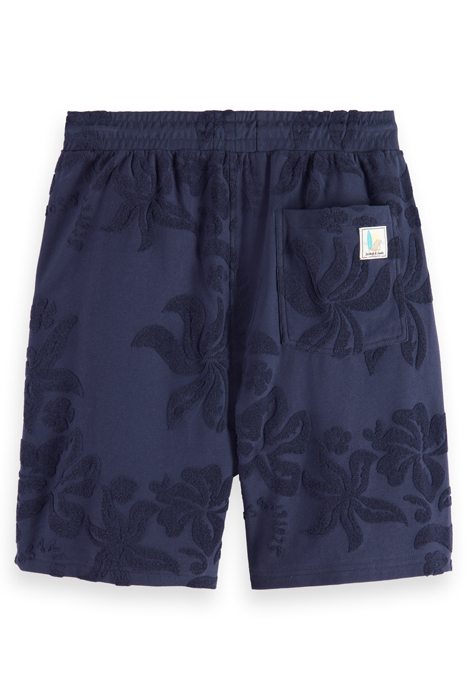 JACQUARD TOWELLING SHORTS NAVY BLUE 2