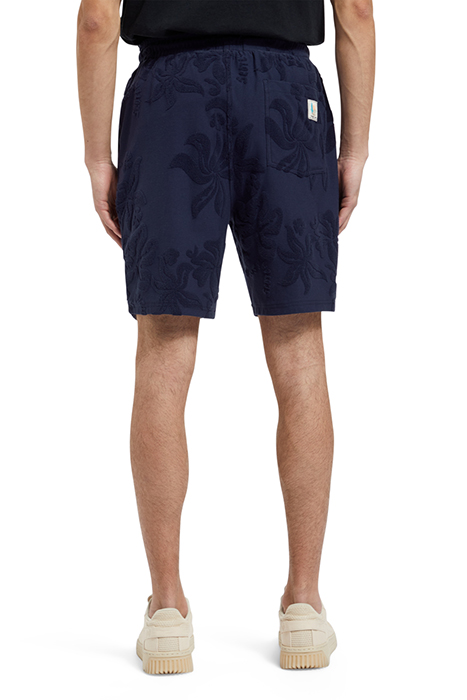 JACQUARD TOWELLING SHORTS NAVY BLUE 4