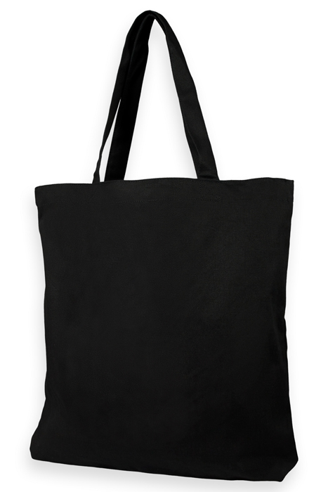 CANVAS TOTE BAG WITH PRINT BLACK 2