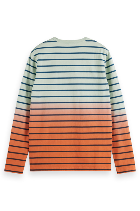 DIP DYE STRIPED LS T-SHIRT SEA FOAM 2