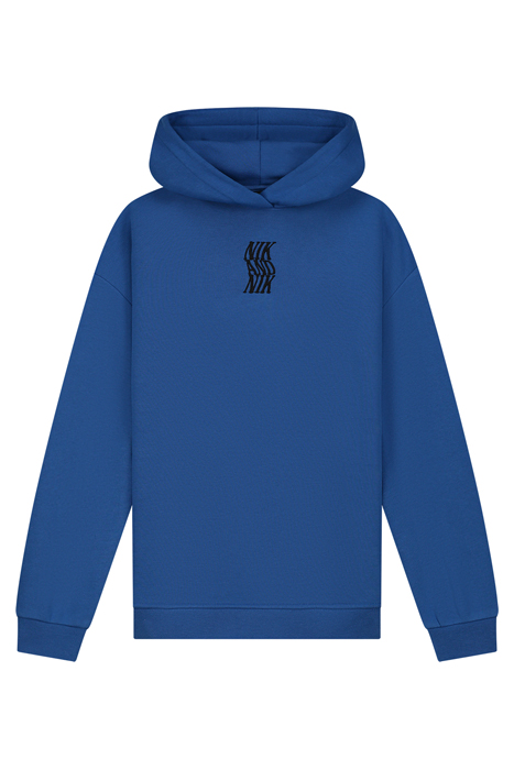 SWIRL LOGO HOODIE COBALT BLUE 1