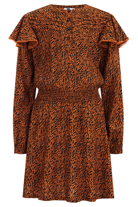 DRESS MID LENGTH BROWN 3