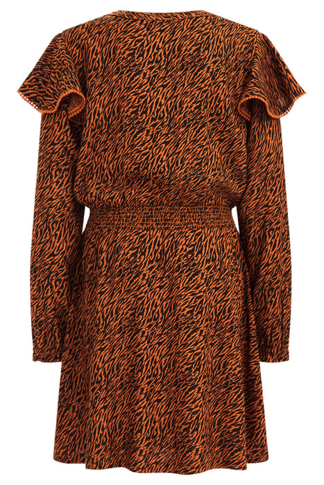 DRESS MID LENGTH BROWN 4