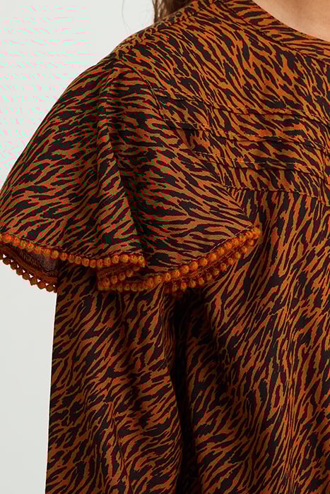 DRESS MID LENGTH BROWN 5