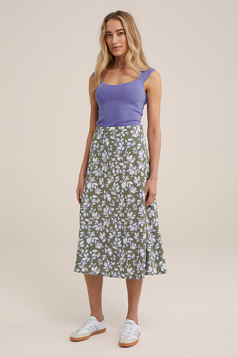 SKIRT MEDIUM LENGTH OLIVE GREEN 3