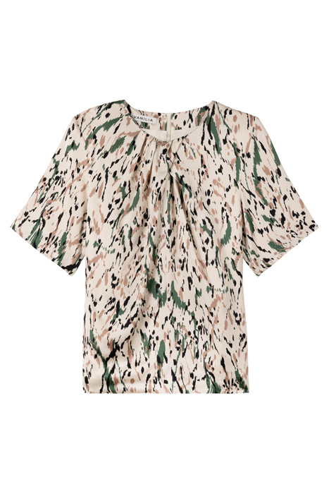 DRAPE NECK SHOULDER PAD BEIGE/MOS 4