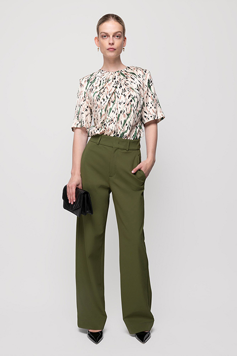 DRAPE NECK SHOULDER PAD BEIGE/MOS 2