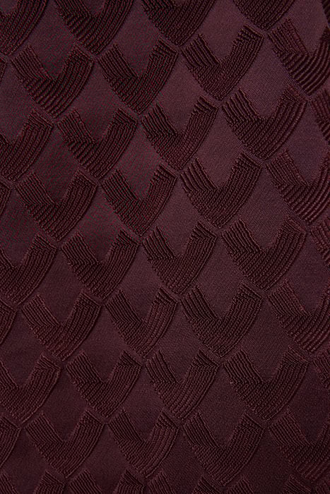 V JACQUARD DRESS BROWN SYRAH 6