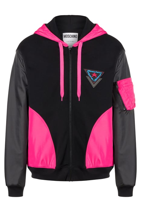 MOSCHINO HYPER SPACE COTTON SWEATSHIRT BLACK 3