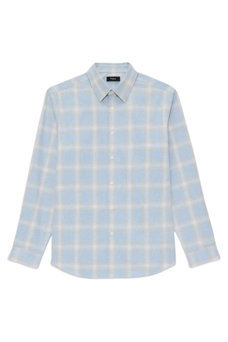 IRVING SHIRT IN COTTON-BLEND FLANNEL BLUE MULTI 2
