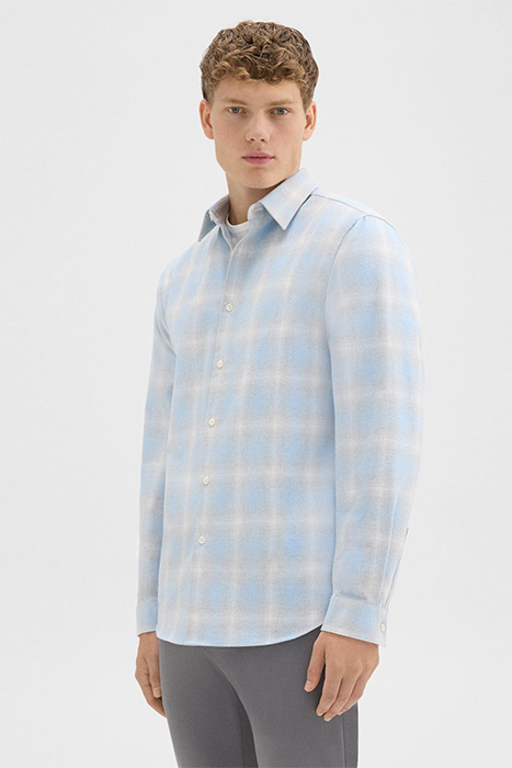 IRVING SHIRT IN COTTON-BLEND FLANNEL BLUE MULTI 3