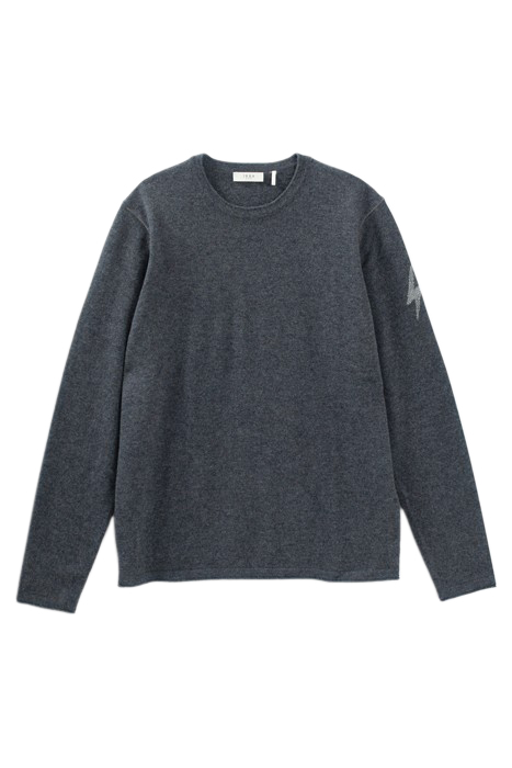 CHARCOAL KNIT SWEATER WITH SLOGAN ON BACK ANTHRACITE 4