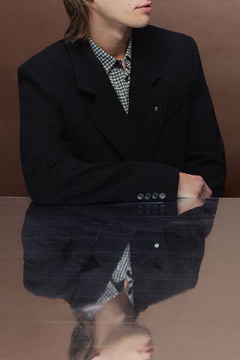 BLACK PURE EDITION DOUBLE-BREASTED COAT BLACK 8