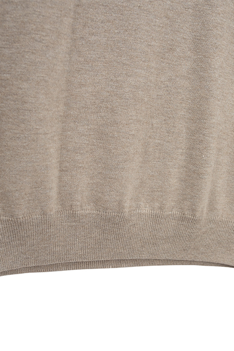 MINK MIXED FABRIC POLO SHIRT, INTERLOCK BACK VISON 6