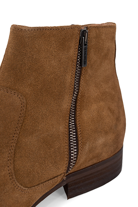 BROWN SUEDE ZIPPED BOOTS CAPPUCINO 5