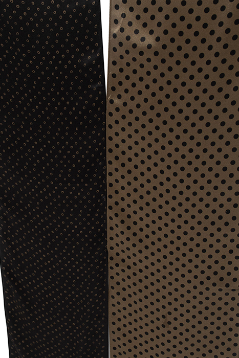 BLACK PURE EDITION DOUBLE POLKA DOT SILK SCARF BLACK 4