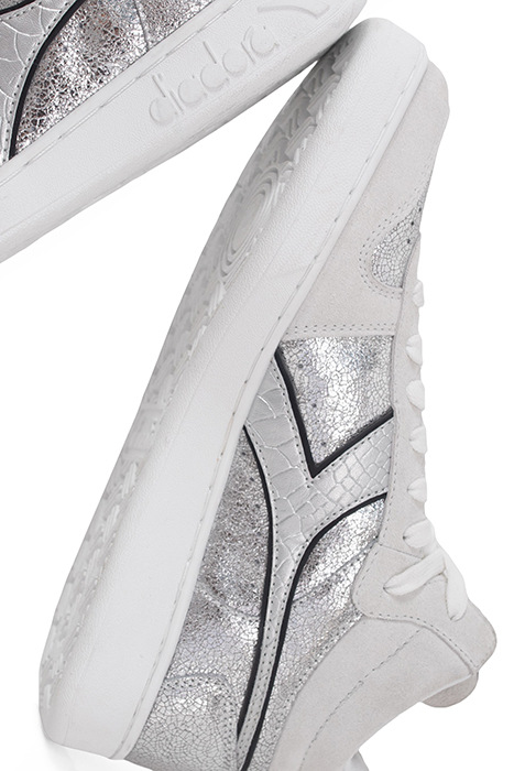 SILVER LEATHER IKKS X DIADORA TRAINERS SILVER 6