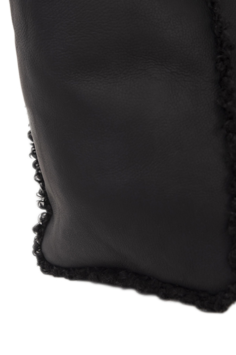BLACK REVERSIBLE OVERSIZED FURRY TOTE BAG BLACK 5