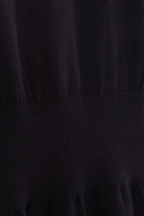 BLACK SWEATER DRESS WITH DIAMANTE BUTTONS BLACK 7