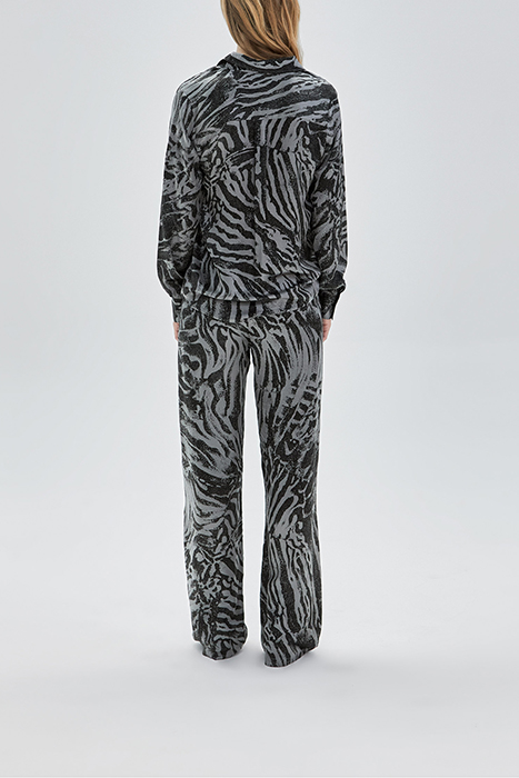 PURE EDITION- GREY ZEBRA PRINT SHIRT GREY 3